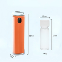 Kit de nettoyage portable 2-en-1 avec logo personnalisé, flacon pulvérisateur mini en microfibre 10 ml pour écrans de téléphone portable et d'ordinateur portable
