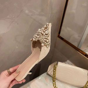 2025 Summer Women Pearl Sandals Fashion Thin High <b>Heels</b> Pumps Woman Party Office Shoes - Product Image 5