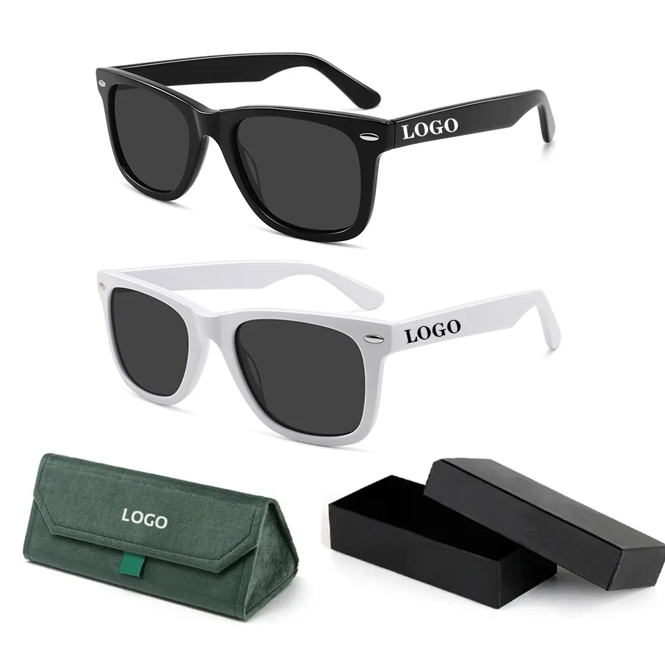 Cổ điển Italy Thiết kế thời trang thương hiệu quảng trường men Sun Glasses chất lượng Acetate phân cực Thiết kế kính mát unisex