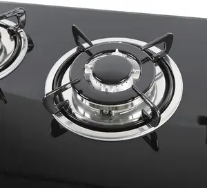 Glass Top Gas Stove 4 Burners Kitchen Cooktop