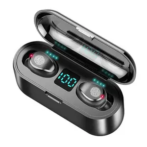 热卖F9 Tws迷你入耳式耳机5.0运动游戏耳机发光二极管显示器无线耳塞耳机F9