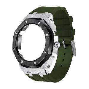 Kit de Modification de Montre G-Shock GA2100 Tendance avec Bracelet en Caoutchouc, Lunette en Métal et Boîtier en Acier Inoxydable pour <span class=keywords><strong>GA2110</strong></span>, avec Couronne - Product Image 4