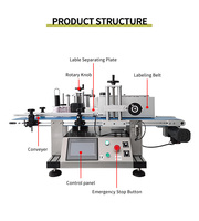 Machine d'étiquetage automatique haute vitesse D150 pour canettes, bouteilles, autocollants papier/plastique, électrique 220V, garantie 1 an, étiquettes faciles à poser