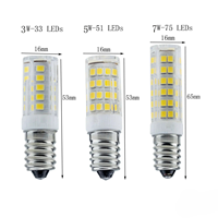 Bombilla LED E12 Tipo Candelabro 3W/5W/7W 120V/230V No Regulable 6000K Luz Diurna Residencial Alto Lumen Ahorro de Energía
