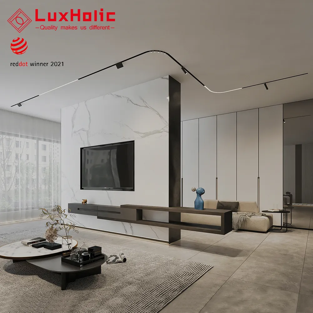 LuxHolic Linear Spotlight Surface Recessed Pendant Magnetic Track Magnetic Track Light Low Voltage 24V/48V Safe LED Spot Light