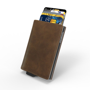 Portefeuille minimaliste en aluminium CardHoda, design pliable court, blocage RFID, porte-cartes unisexe - Product Image 6