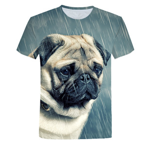 2024 Mùa Hè Nam Mát TEE 3D In <span class=keywords><strong>Pug</strong></span> Dog T-Shirt Thả Vận Chuyển Động Vật In Người Đàn Ông Của Quần Áo Tùy Chỉnh Mô Hình Thời Trang T-Shirts - Product Image 3