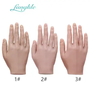 Supplier Nail Silicone Practice Hand With Flexible Finger Trainer Nail Art Hand Practice