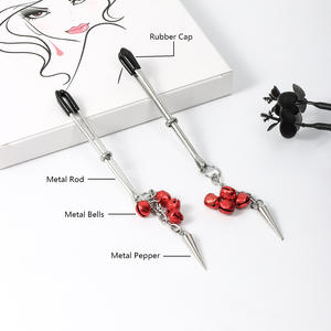 Mainan seks bel lada logam, klip puting dapat diatur tidak menusuk, mainan pasangan menggoda - Product Image 4