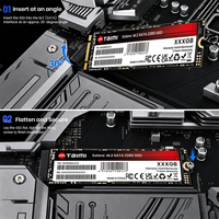 قرص صلب داخلي M.2 SATA SSD 2280 TLC NAND بسعة 256 جيجابايت مع ضمان لمدة 3 سنوات، بيع بالجملة مباشرة من المصنع