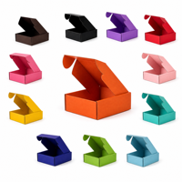 Boîtes d'expédition en carton ondulé mat recyclé à faible MOQ, avec poignée, impression UV quadricolore, pour petits cadeaux et artisanat
