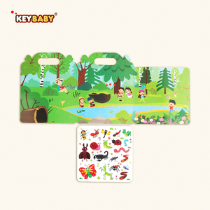 Libro de pegatinas de goma reutilizables <span class=keywords><strong>personalizadas</strong></span> al por mayor para niños, impresión digital, papel estucado, diseño de parches de gelatina - Póster divertido - Product Image 4