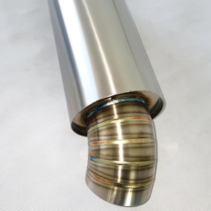 Turn Down Dolphin Muffler Acero inoxidable Universal 3,5 "Entrada 4,0" Salida - Product Image 3