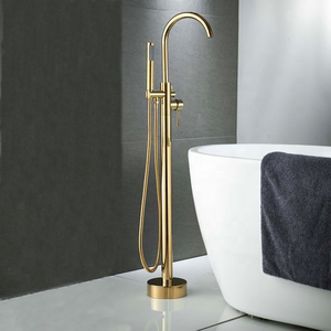 Robinet de douche et baignoire sur pied en or brossé pour salle de bain d'hôtel, modèle HD-149 – Offre Spéciale - Product Image 2
