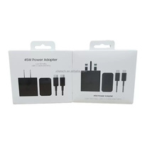 Cargador Portátil T4511 de 45W, Adaptador de Carga Súper Rápida Tipo C, Cargador de Viaje con Enchufe EU, UK, US, Cable USB-C de 1.8m para Samsung S25 S26U