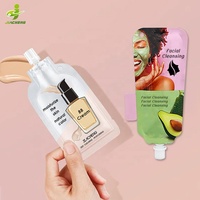 Pochette d'Échantillon d'Emballage Personnalisée Imprimée à Forme Unique avec Bec Verseur pour Cosmétiques et Soins de la Peau en Plastique Feuille