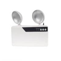 Lampu Darurat LED Isi Ulang 6W/10W Dua Kepala dengan Casing Plastik Lampu Darurat Ganda