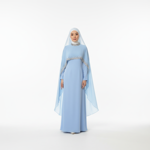 En stock – Nouvelle Abaya musulmane islamique haut de gamme en <span class=keywords><strong>satin</strong></span> respirant, <span class=keywords><strong>robe</strong></span> traditionnelle élégante à manches longues, longueur ras du sol, style <span class=keywords><strong>robe</strong></span> de bal - Product Image 1
