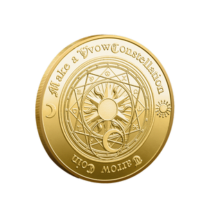 Monedas de Tarot, Token de Deseos, <span class=keywords><strong>Moneda</strong></span> de Desafío del Dios Sol y Luna, Acabado de Bronce Antiguo, Zodiaco, Amuleto de Buena Suerte, Artículo de Colección - Product Image 4