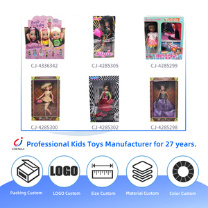 Mini poupée en plastique pour filles africaines noires, jouet personnalisé - Product Image 4