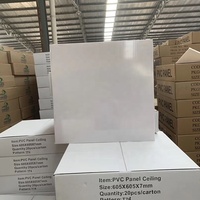 Usine matériaux de construction de qualité supérieure panneau de plafond en pvc blanc carreaux de plafond 60x60 panneau en pvc pour la décoration de la maison