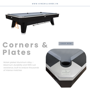 Table de billard Alpha Pool Tournament Edition 7 pieds, en bois massif et ardoise, pour jeux en famille, taille compacte, installation facile - Product Image 5