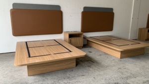 Nhà Máy Tùy Chỉnh Thiết Kế Mới Chất Lượng Tốt Phòng Ngủ Đặt Trong Độ Bóng Cao Hoàn Thành Nữ Hoàng Kích Thước Giường Gỗ - Product Image 6