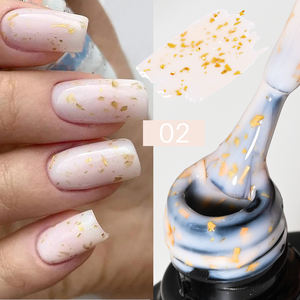7毫升金色闪光橡胶基础凝胶指甲油金色粉色白色半永久清漆浸泡紫外线发光二极管美甲凝胶清漆 - Product Image 1