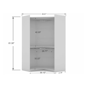 <span class=keywords><strong>Muebles</strong></span> de Dormitorio de Diseño Nuevo con Apariencia Encantadora, Armario de Esquina Abierto Ultramoderno con 2 Armarios de Esquina - Product Image 2