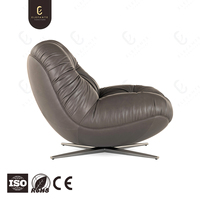 Chaise de loisir italienne de luxe nouveau design en cuir nappa chaise à siège unique haut de gamme moderne et confortable pour meubles de salon villa