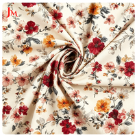 Tissu popeline uni 100% coton biologique, motif floral, tissu imprimé numérique pour jupe de fille
