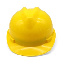 Chapeaux rigides jaunes en HDPE, très bon marché, boucle de doublure en plastique, type V, protection du travail, casque de sécurité pour travailler