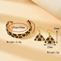MOYAMIYA Miyuki Delica 110 Perles de rocaille bohèmes motif léopard pour boucles d'oreilles et bracelets, style ethnique de niche, Aretes Mujer, boucles d'oreilles pour femme