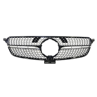 Rejilla Frontal de Radiador Estilo Diamante para Mercedes Benz Clase GLE W166 2016-2019 Negro/Plateado