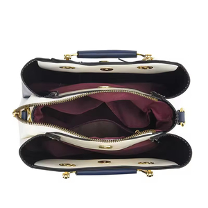 กระเป๋าถือผู้หญิงหนัง PU แฟชั่น ใส่แล็ปท็อป สะพายไหล่ แบบมีซิปและตัวล็อค กันน้ำระดับ IP67 สำหรับทำงาน เดินทาง และออฟฟิศ - Product Image 4