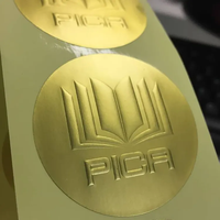 Autocollant de luxe en relief imprimé en 3D personnalisé logo de marque feuille d'or étiquettes adhésives autocollants