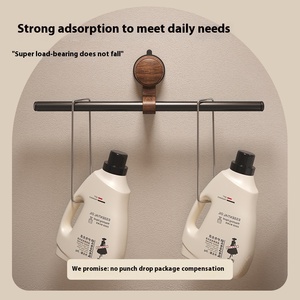 Nfs Phong Cách Cổ Quả Óc Chó Khăn Giá Cực Khăn Tắm Tường Móc Thanh Gỗ Hút Cốc Tắm Khăn Thanh Đấm Miễn Phí Móc Áo - Product Image 4