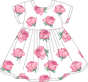 En stock, robe d'été pour filles, nouvelle robe <span class=keywords><strong>à</strong></span> manches courtes <span class=keywords><strong>à</strong></span> imprimé floral <span class=keywords><strong>rose</strong></span>, confortable et douce pour la peau, robe de princesse décontractée pour filles - Product Image 4