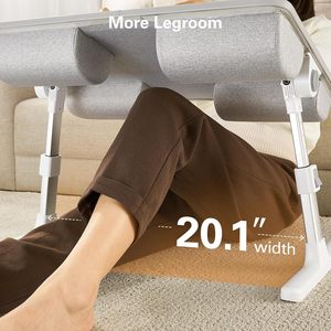 Support de bureau pliable pour ordinateur portable en MDF avec surface en cuir, ventilateur de refroidissement portable pour <span class=keywords><strong>lit</strong></span>, étude, plateau de bureau pliable - Product Image 4