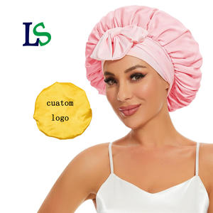 Chapeau de maternité à large bord en satin avec nœud en ruban satiné, soin des cheveux, foulard pour femmes, sommeil décontracté - Product Image 1