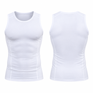 <b>Compression</b> Tank Tops <b>Men</b> Gym Base Layer Sleeveless Training <b>Vest</b> Moisture Wicking 4 Way Stretch Flatlock Fitness Apparel - Product Image 2