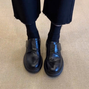 Chaussures en cuir confortables et silencieuses pour femmes 2026, style vintage, à scratch, décontractées, à semelle épaisse, pour la marche - Product Image 4