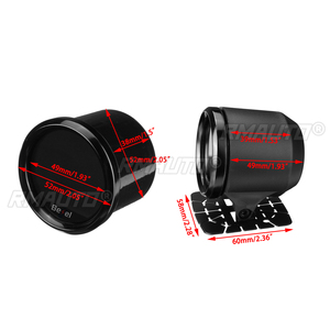 เกจวัดดิจิตอล LED สำหรับรถยนต์ขนาด 2 นิ้ว 52 มม. วัดอุณหภูมิน้ำ/น้ำมัน แรงดัน โวลต์ รอบเครื่องยนต์ บูสต์ PSI/BAR อัตราส่วนผสมน้ำมันเชื้อเพลิง AFR อุณหภูมิไอเสีย EGT 10 สี พร้อมฐานยึดเกจ - Product Image 5