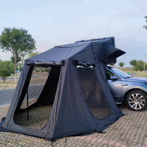 <span class=keywords><strong>Tente</strong></span> <span class=keywords><strong>de</strong></span> <span class=keywords><strong>toit</strong></span> pour SUV 4x4 tout-terrain <span class=keywords><strong>avec</strong></span> annexe, ouverture latérale, toile <span class=keywords><strong>de</strong></span> camping double couche, imperméable quatre saisons, 3-4 personnes - Product Image 1