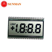 شاشة LCD أحادية اللون SMS3503C بتصميم قطاعي، 3 1/2 3.5 أرقام، شاشة عرض زجاجية LCD من نوع TN
