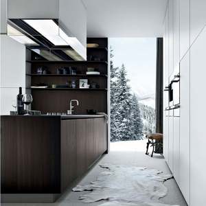 Cuisine moderne avec îlot, en Chine, Los Angeles, en kit, haute qualité, finition brillante, HDF, stratifié, MDF, PVC, panneau acrylique blanc - Product Image 4