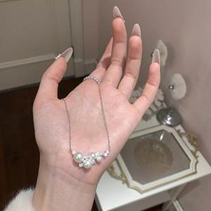 Collier exquis en argent pur S925 incrusté de jade vert, pendentif en forme de petite calebasse, chaîne de clavicule, nouveau style chinois, parfait - Product Image 3