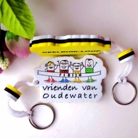 Cadeaux promotionnels, souvenirs, porte-clés en mousse PVC écologique personnalisés, forme personnalisée, en acier inoxydable, impression par transfert thermique