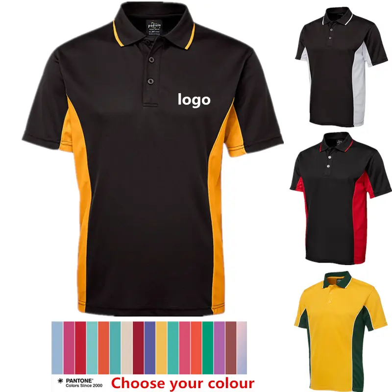 PL062 Kaos Polo Pria Cepat Kering Logo Anda Sendiri Desain Terbaru Grosir Kualitas Tinggi untuk Seragam Perusahaan