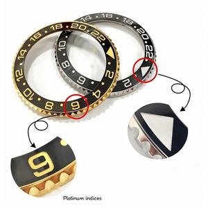 Bisel de Repuesto Compatible con RLX 116710 <span class=keywords><strong>126710</strong></span> GMT II, Cerámica Estriada, Acero 904L, Platino, Inserto SUB - Product Image 6